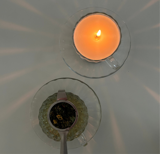 Glass Soywax Teacup Candles